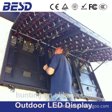 BESD front open outdoor P10 fixed installation full color HD function led screen advertising